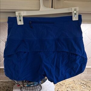 lululemon athletica Blue Running Skort with Zip Pocket